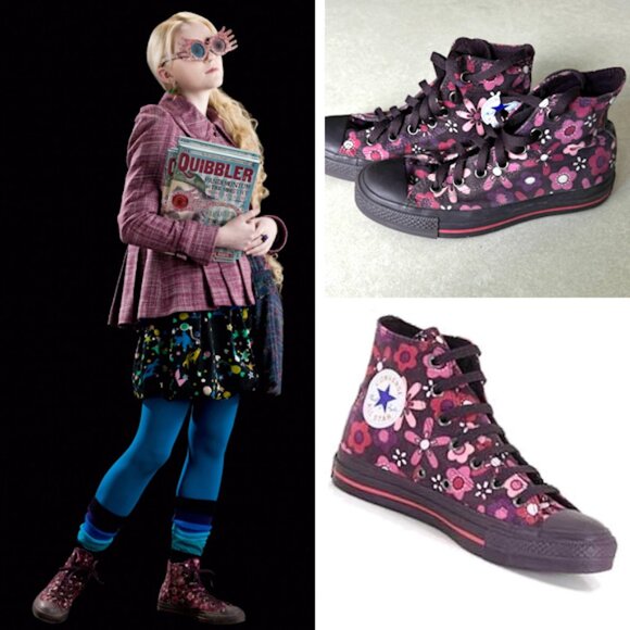 Converse All Star Autumn Flowers High Top Sneakers ASO Luna Lovegood - Picture 1 of 15